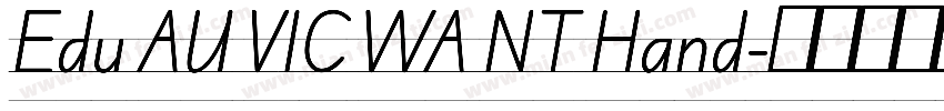 Edu AU VIC WA NT Hand字体转换